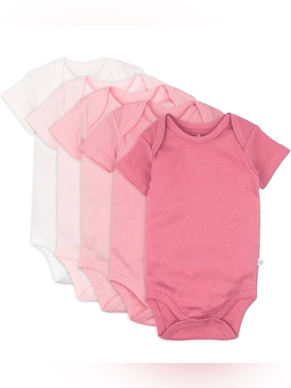 The Honest Company Pink Short-Sleeve Bodysuit Pack